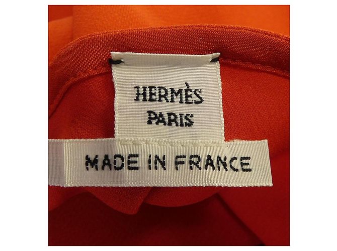 Hermès Seidenkleid Orange - Ansicht 4