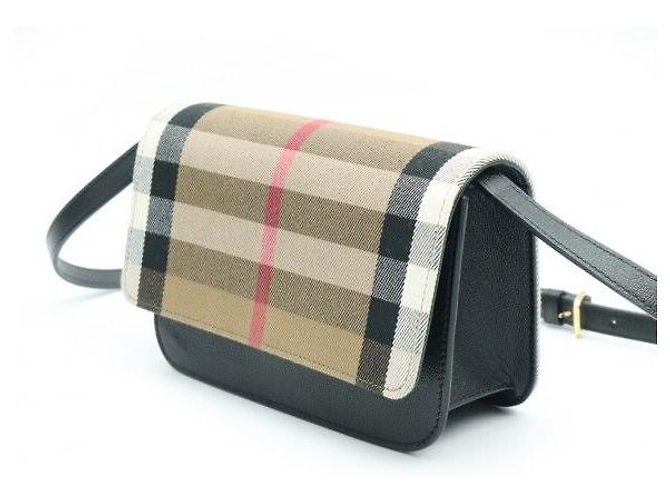 Burberry Borsa a tracolla con patta Madison Check - vista 3