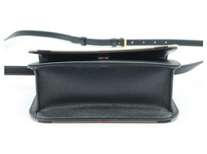 Burberry Borsa a tracolla con patta Madison Check - vista 5