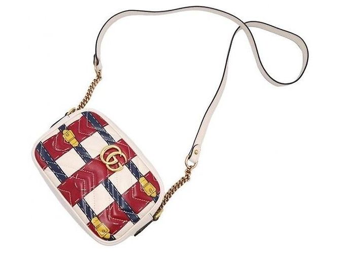 Gucci Mini borsa a tracolla Matelassé Chevron con stampa Trompe L'Oeil - vista 7