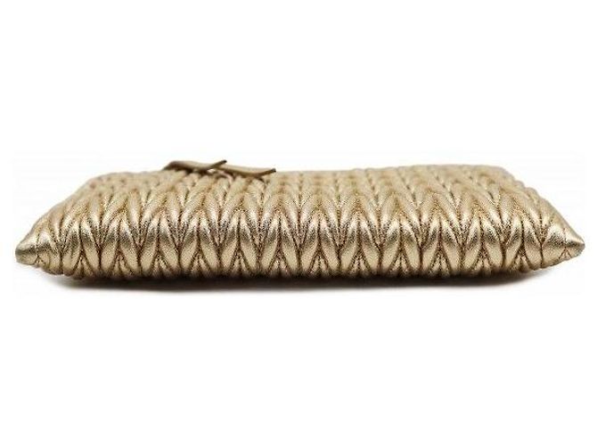 Miu Miu Clutch Matelassé Platino Gold Chain - vista 7