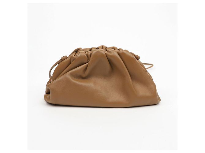 Bottega Veneta Mini Pochette in Pelle Marrone - vista 3