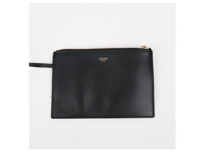 Céline Borsa Bucket Medium in vitello liscio Nero - vista 10