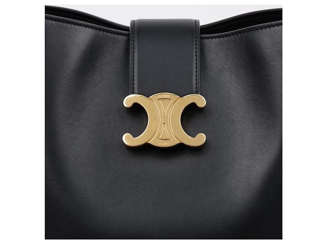 Céline Borsa Bucket Medium in vitello liscio Nero - vista 3
