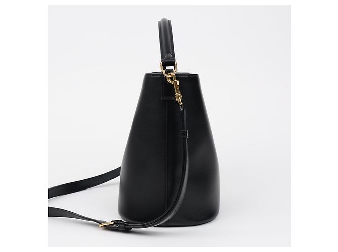 Céline Borsa Bucket Medium in vitello liscio Nero - vista 5