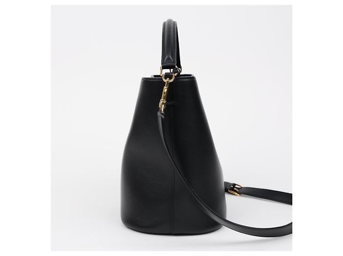 Céline Borsa Bucket Medium in vitello liscio Nero - vista 6