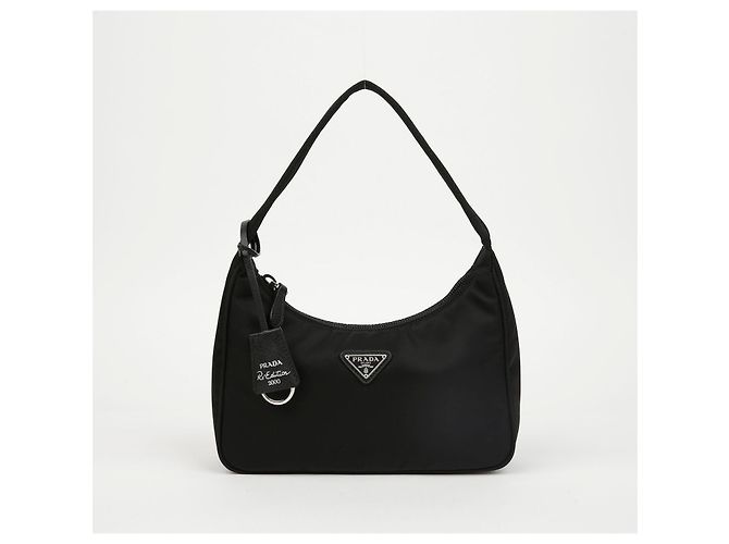Prada Borsa Hobo Mini Re-Edition da donna Nero - vista 2