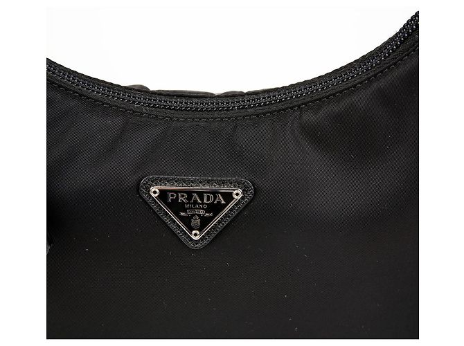 Prada Borsa Hobo Mini Re-Edition da donna Nero - vista 3