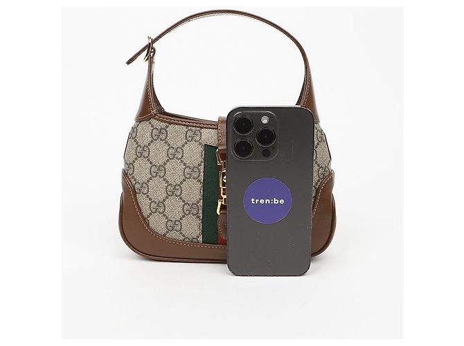 Gucci Borsa Jackie Mini Hobo Beige - vista 6