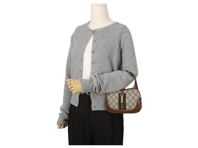Gucci Borsa Jackie Mini Hobo Beige - vista 7