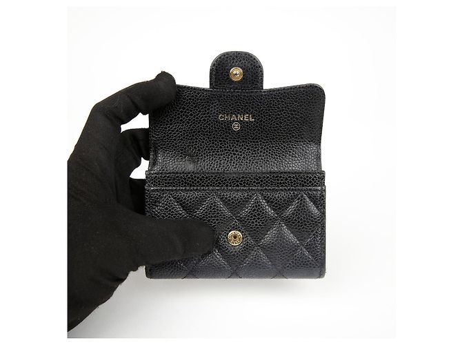 Chanel Tarjetero Classic de piel de becerro Gold - vista 12