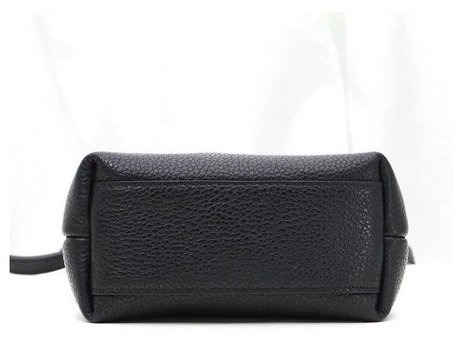 Salvatore Ferragamo Mini Top Handle in vitello nero Gancini - vista 6
