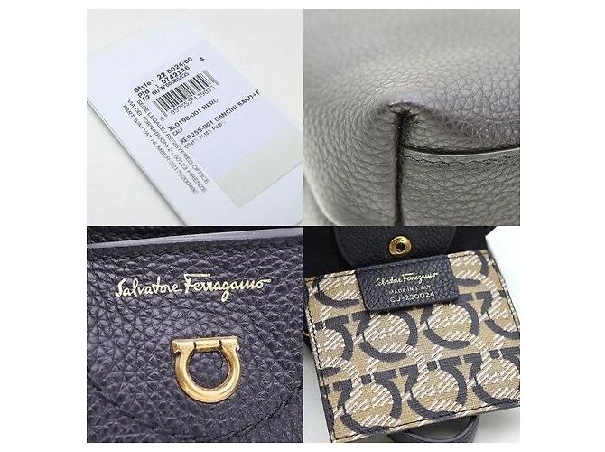 Salvatore Ferragamo Mini Top Handle in vitello nero Gancini - vista 7