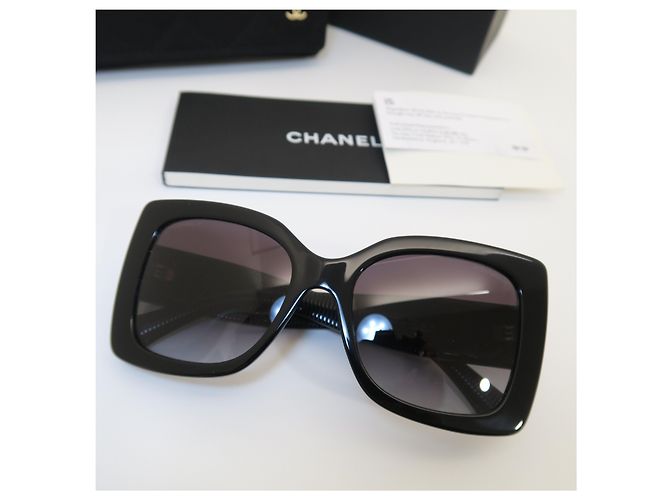 Chanel Oversized CC Logo Sonnenbrille Black Silver Level - Ansicht 3