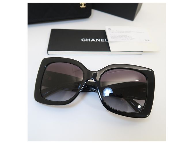 Chanel Oversized CC Logo Sonnenbrille Black Silver Level - Ansicht 4