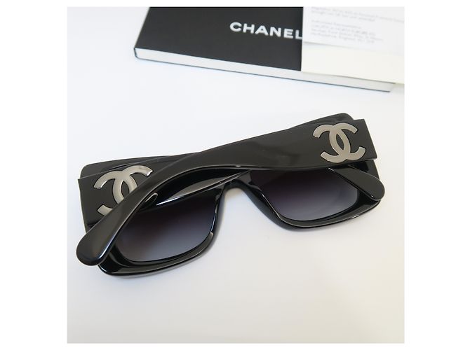 Chanel Oversized CC Logo Sonnenbrille Black Silver Level - Ansicht 5