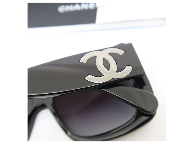 Chanel Oversized CC Logo Sonnenbrille Black Silver Level - Ansicht 6