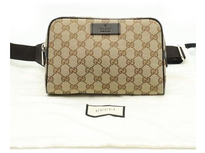 Gucci GG Supreme Gürteltasche aus braunem Canvas - Ansicht 2