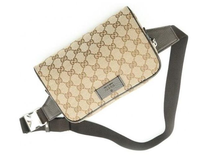 Gucci GG Supreme Gürteltasche aus braunem Canvas - Ansicht 6