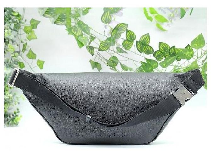 Gucci Large WEB Gürteltasche aus schwarzem Leder - Ansicht 3