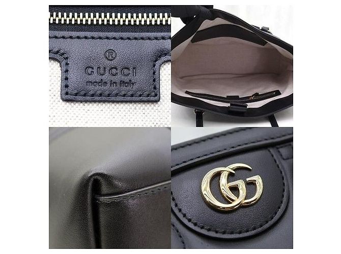 Gucci Borsa Shopper Medium GG Matelassé Nera - vista 7