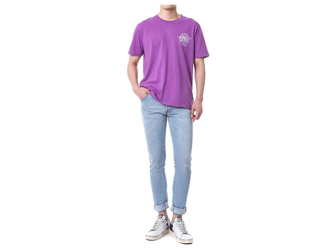 Off White T-Shirt mit kurzen Ärmeln und Handpfeil-Print - Ansicht 2