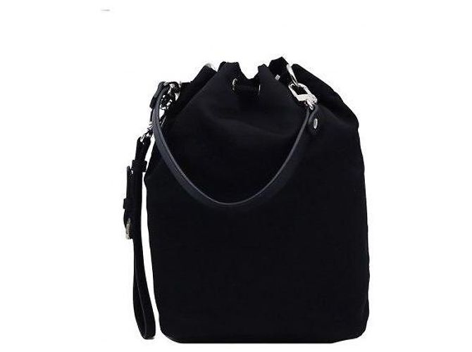 Prada Borsetta Bucket Bella in Re-Nylon Nero Pocono - vista 4