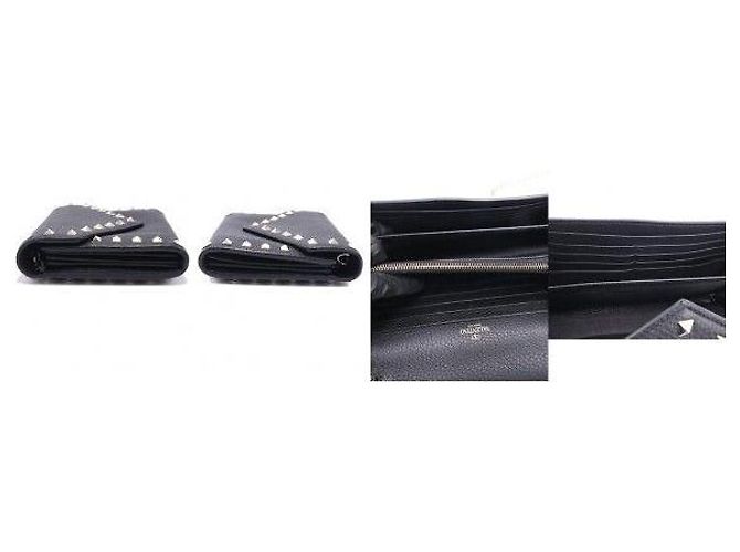 Valentino Borsa a tracolla Rockstud in vitello nero con catena - vista 9