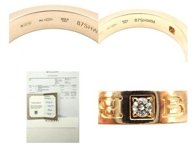 Bulgari Anello New BB in oro rosa e diamanti - vista 9