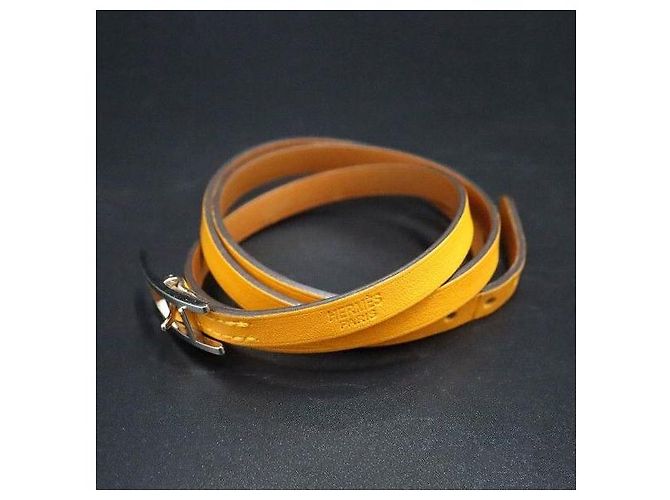 Hermès Bracciale HAPI DUBBLE TOUR in pelle con logo argento da donna - vista 6