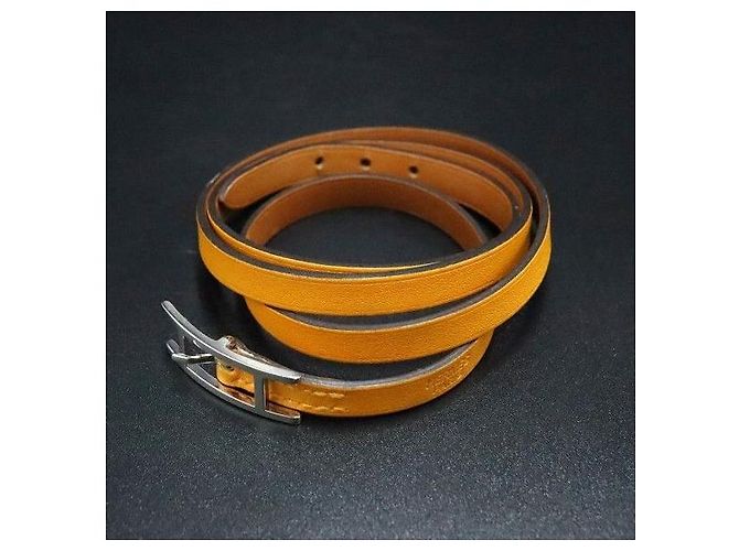 Hermès Bracciale HAPI DUBBLE TOUR in pelle con logo argento da donna - vista 7