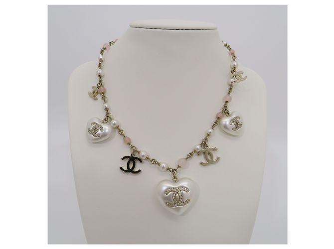 Chanel Collana Cuore con Catena di Perle - vista 2
