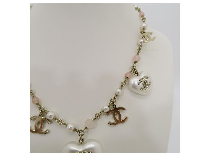 Chanel Collana Cuore con Catena di Perle - vista 3