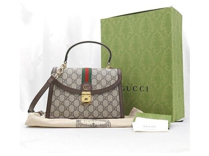 Gucci Ophidia Small Top Handle GG Supreme Canvas WEB - vista 2