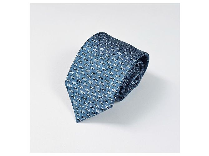 Hermès Cravatta Maillons Rythmes tie cm in seta da uomo blu - vista 6