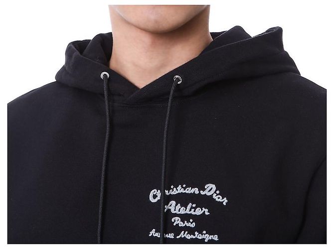 Dior Kapuzenpullover aus Bio-Baumwoll-Fleece mit besticktem Logo - Ansicht 4