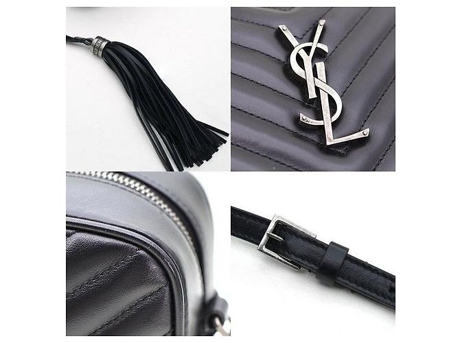 Autre Marque Borsa a tracolla Lou Camera in pelle trapuntata con monogramma argento - vista 7