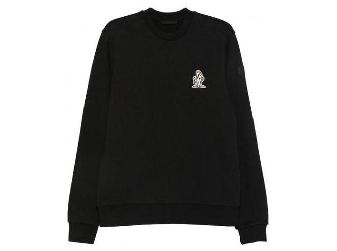 Moncler Baumwoll-Sweatshirt Schwarz - Ansicht 4