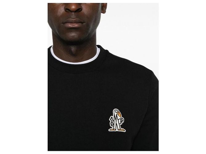 Moncler Baumwoll-Sweatshirt Schwarz - Ansicht 5