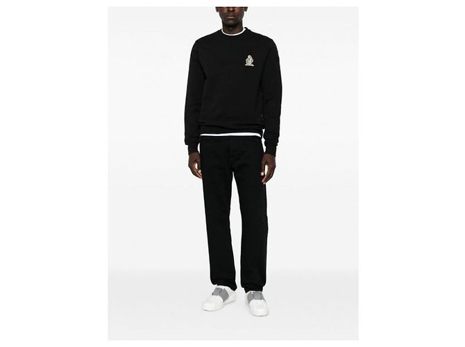 Moncler Baumwoll-Sweatshirt Schwarz - Ansicht 7