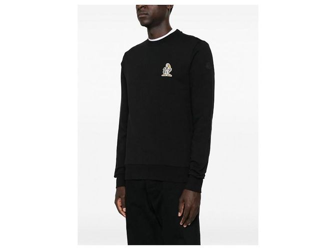 Moncler Baumwoll-Sweatshirt Schwarz - Ansicht 8