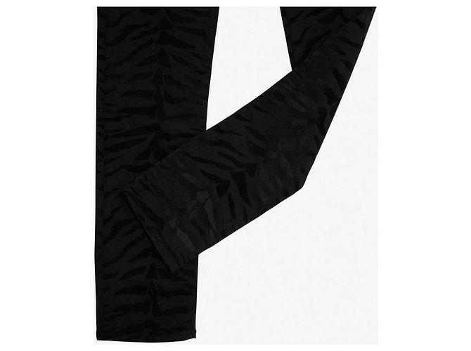 Autre Marque Vaqueros con estampado de cebra negro para mujer - vista 2
