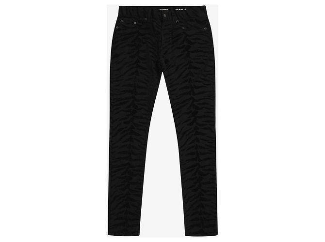 Autre Marque Vaqueros con estampado de cebra negro para mujer - vista 4