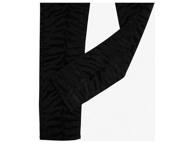 Autre Marque Vaqueros con estampado de cebra negro para mujer - vista 6