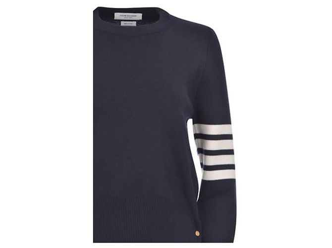 Thom Browne Wollstrick für Damen Navy - Ansicht 3