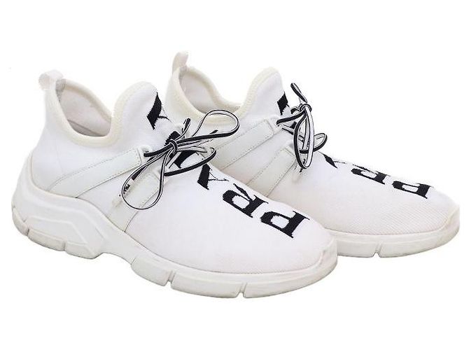 Prada Strick-Sneaker Weiß - Ansicht 3