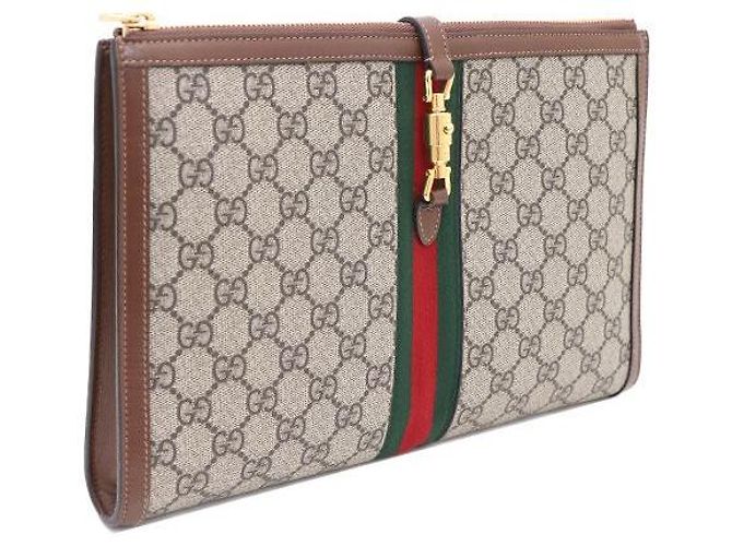 Gucci Clutch Web Jackie in GG Supreme Canvas - vista 2