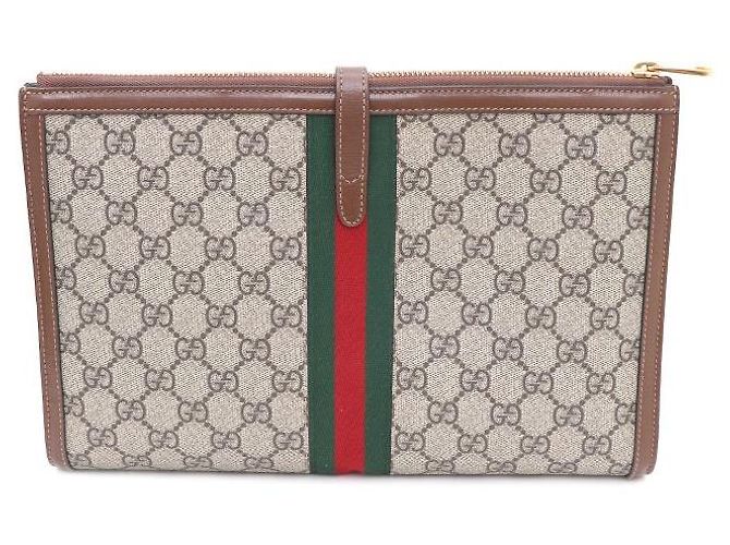 Gucci Clutch Web Jackie in GG Supreme Canvas - vista 3