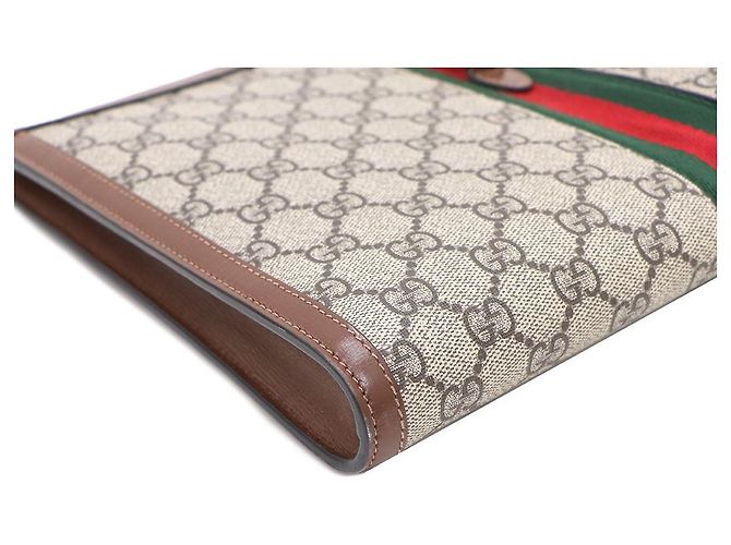 Gucci Clutch Web Jackie in GG Supreme Canvas - vista 5