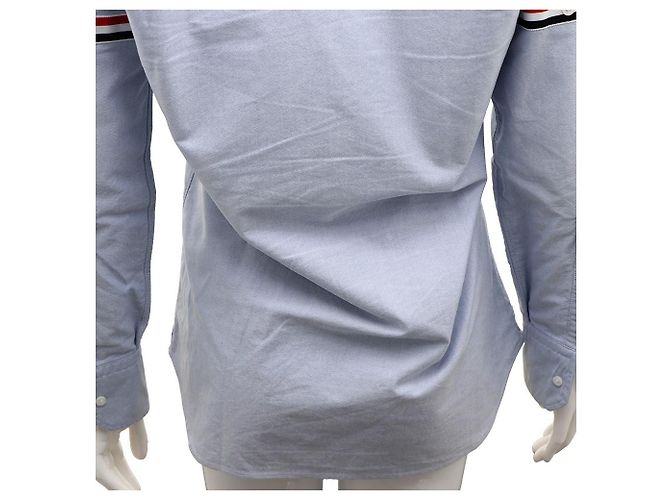 Camicia Oxford Thom Browne Blu in Cotone - vista 6